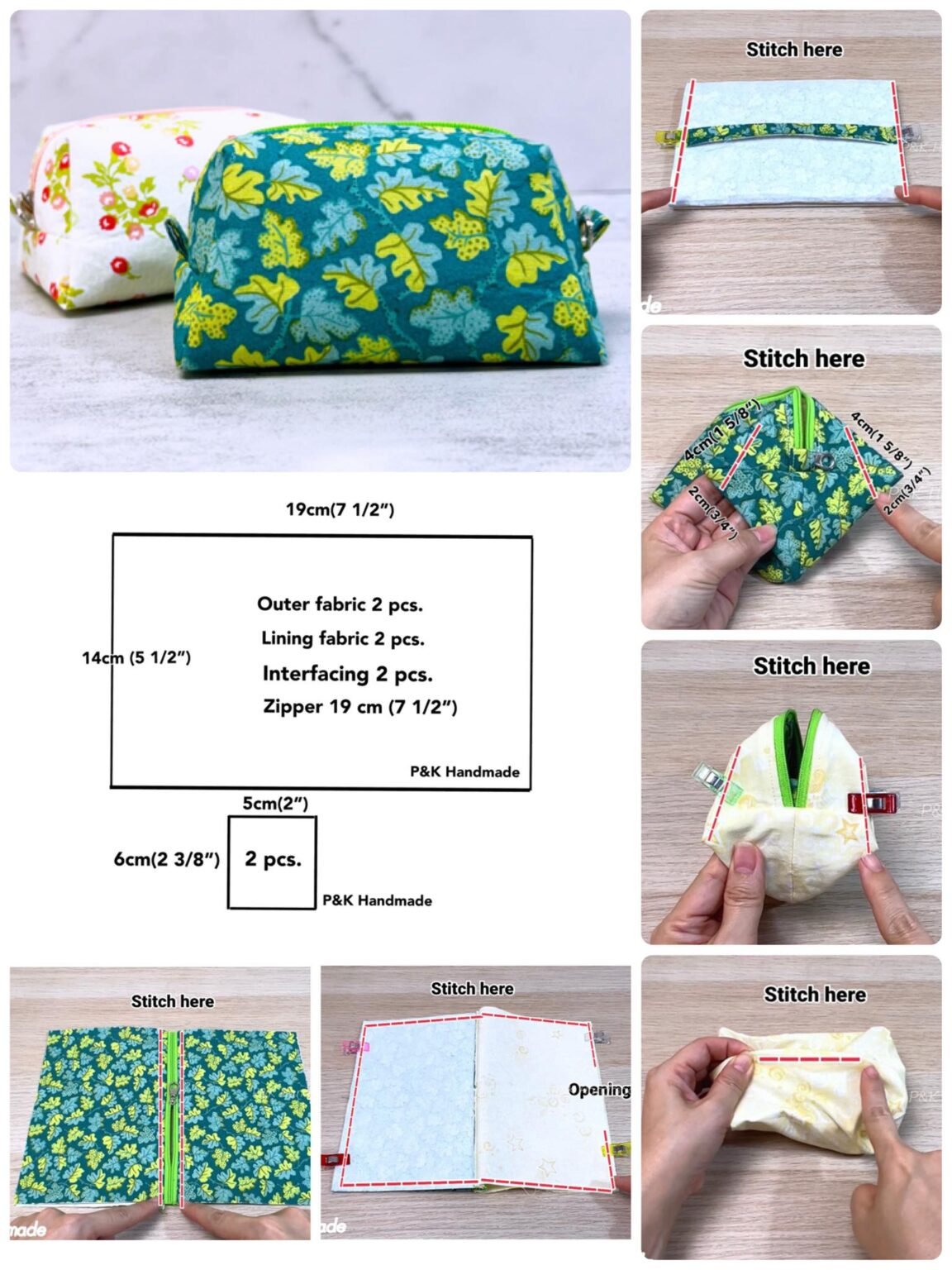 Mini Zipper Mini zipper bag- Step by Step Tutorial – Yarn and Fabric