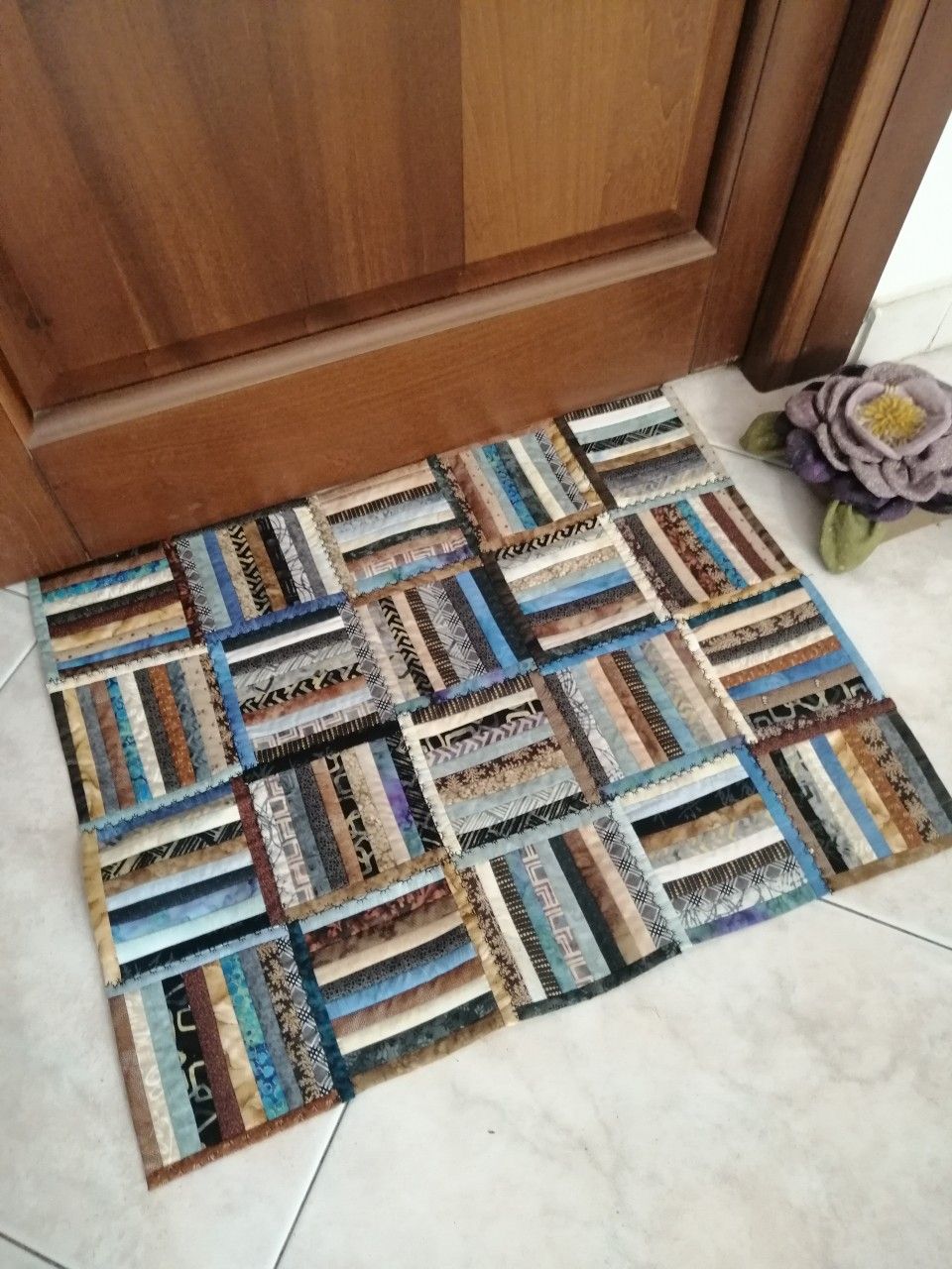 Patchwork Rug Tutorial Yarn And Fabric 